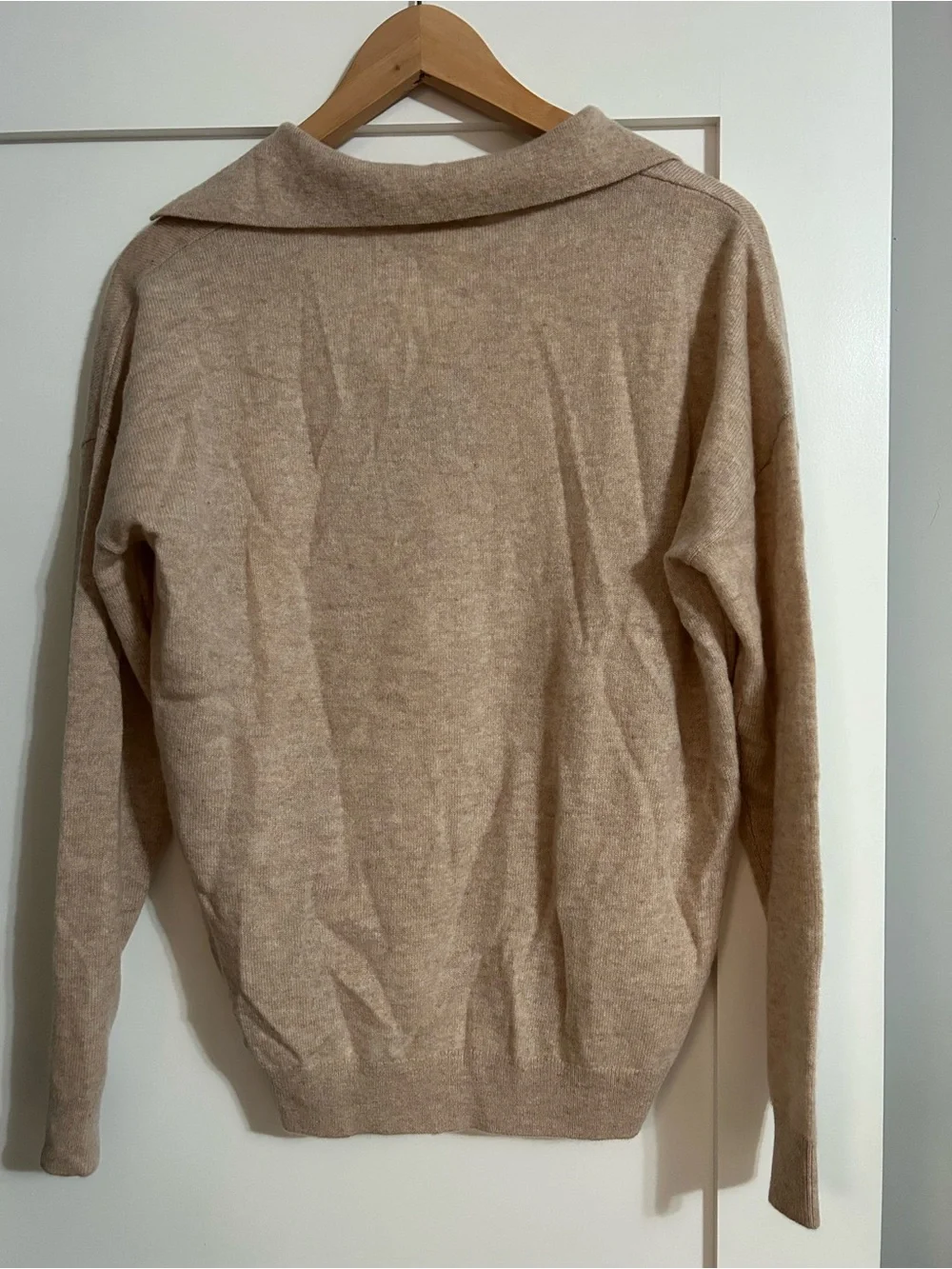 NWT Garnet Hill Washable Cashmere Polo Sweater